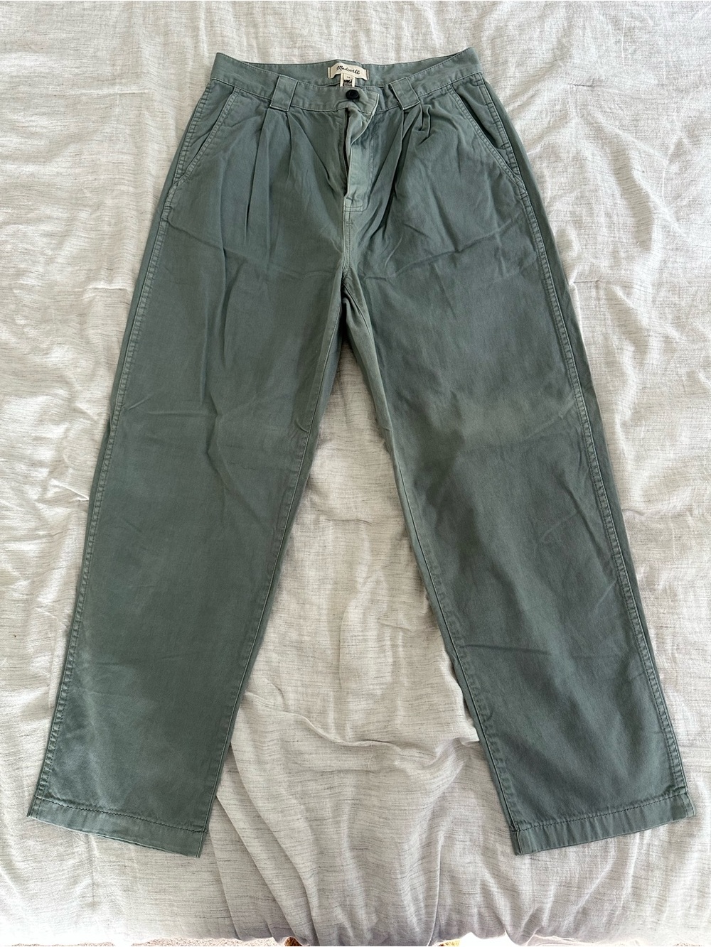 Madewell Light Sage Green Cotton Pants
